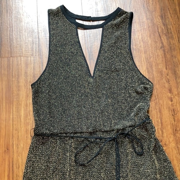NWT Urban outfitters Ecoté high low gold shimmer dress size medium - Picture 7 of 11